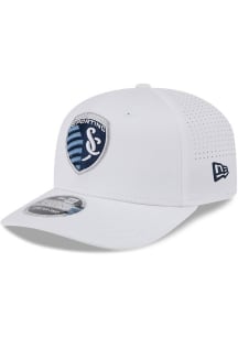 New Era Sporting Kansas City Evergreen Perform Stretch 9SEVENTY Adjustable Hat - White
