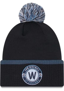 New Era Washington Nationals Navy Blue 2025 City Connect Official Pom Mens Knit Hat