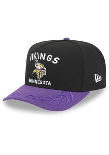 New Era Minnesota Vikings Black 2025 NFL Draft 9FIFTY A Frame Mens Snapback Hat