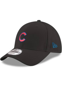 New Era Chicago Cubs Stretch Snap 9FORTY Adjustable Hat - Black