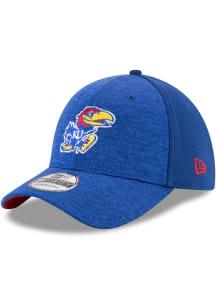 New Era Kansas Jayhawks Mens Grey Shadowed Team 2 Flex Hat