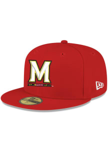 New Era Maryland Terrapins Mens Red Basic 59FIFTY Fitted Hat
