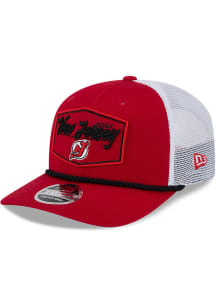 New Era New Jersey Devils 9SEVENTY Stretch Snap Cotton Trucker Patch Adjustable Hat - Red