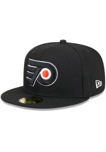 New Era Philadelphia Flyers Mens Black 59FIFTY Polyester Fit Fitted Hat