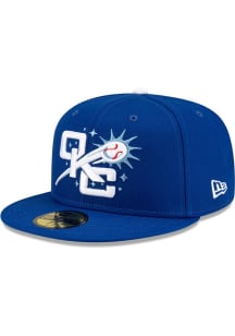 New Era Oklahoma City Dodgers Mens Blue Authentic Collection 59FIFTY Fitted Hat