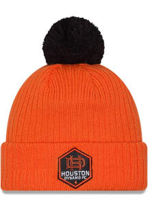 New Era Houston Dynamo Orange Jersey Hook Knit Mens Knit Hat