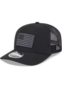 New Era Detroit Lions Flag Trucker 9SEVENTY Adjustable Hat - Black