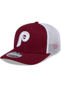 New Era Philadelphia Phillies Cotton 9SEVENTY Adjustable Hat - Maroon