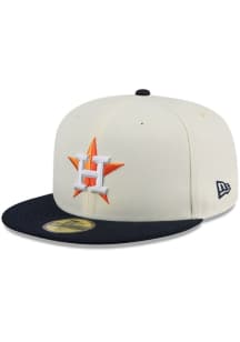 New Era Houston Astros Mens White 2T Evergreen 59FIFTY Fitted Hat