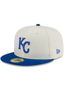 New Era Kansas City Royals Mens White 2T Evergreen 59FIFTY Fitted Hat
