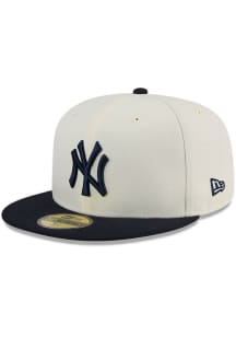 New Era New York Yankees Mens White 2T Evergreen 59FIFTY Fitted Hat