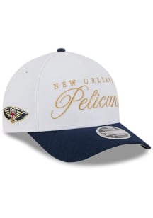 New Era New Orleans Pelicans 2025 NBA Draft A Frame M Crown 9FORTY Adjustable Hat - White