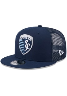 New Era Sporting Kansas City Blue Evergreen Trucker 9FIFTY Mens Snapback Hat