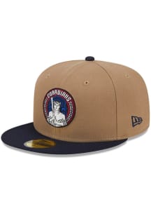 New Era Cleveland Guardians Mens Khaki 2024 Alt 59FIFTY Fitted Hat