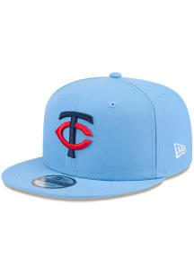 New Era Minnesota Twins Light Blue Evergreen 9FIFTY Mens Snapback Hat