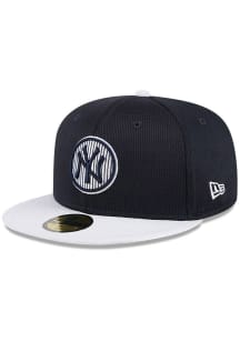 New Era New York Yankees Navy Blue 2025 Batting Practice JR 59FIFTY Youth Fitted Hat