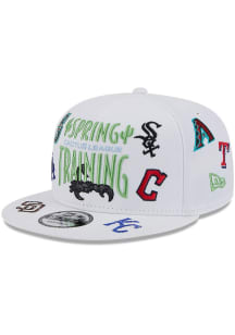 New Era Arizona Diamondbacks White 2025 Spring Training Fanwear Scatter 9FIFTY Mens Snapback Hat