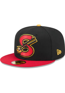 New Era Springfield Cardinals Mens Black 2025 Theme Night 59FIFTY Fitted Hat