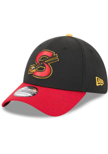 New Era Springfield Cardinals Mens Black 2025 Theme Night 39THIRTY Flex Hat