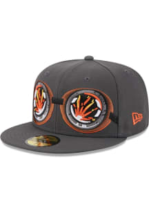 New Era Lehigh Valley Ironpigs Mens Grey 2025 Theme Night 59FIFTY Fitted Hat