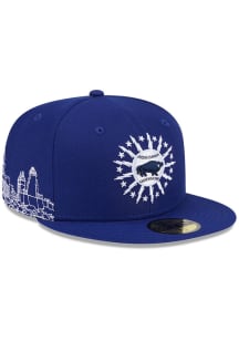 New Era Buffalo Bisons Mens Blue 2025 Theme Night 59FIFTY Fitted Hat