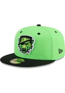 New Era Erie SeaWolves Mens Green 2025 Theme Night 59FIFTY Fitted Hat