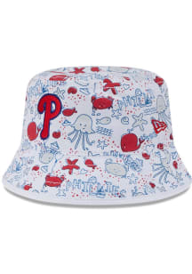 New Era Philadelphia Phillies White Ocean Youth Bucket Hat