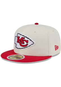 New Era Kansas City Chiefs White 2T Evergreen JR 59FIFTY Youth Fitted Hat