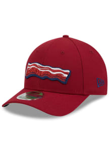 New Era Lehigh Valley Ironpigs Player Replica M Crown 9FORTY Adjustable Hat - Red