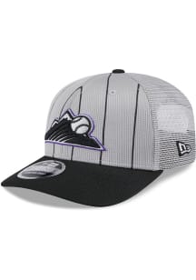 New Era Colorado Rockies 2025 Batting Practice Stretch  9SEVENTY Adjustable Hat - Grey