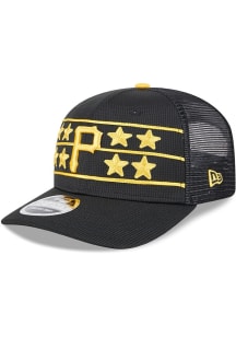 New Era Pittsburgh Pirates 2025 Batting Practice Stretch  9SEVENTY Adjustable Hat - Black
