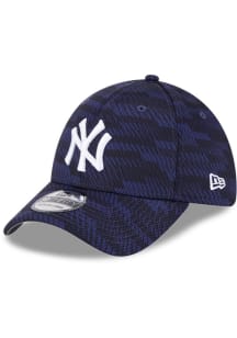 New Era New York Yankees Mens Navy Blue 2025 Clubhouse Alt 39THIRTY Flex Hat