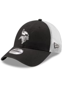 New Era Minnesota Vikings Trucker 9FORTY Adjustable Hat - Black