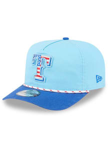 New Era Texas Rangers Light Blue 2025 MLB 4th of July Golfer Mens Snapback Hat