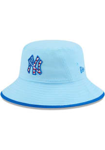 New Era New York Yankees Light Blue 2025 MLB 4th of July Bucket Mens Bucket Hat