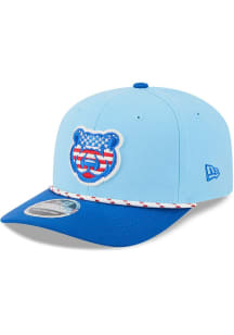 New Era Iowa Cubs 2025 MiLB 4th of July 9SEVENTY Stretch Snap Adjustable Hat - Light Blue