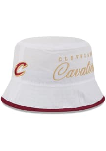 New Era Cleveland Cavaliers White 2025 NBA Draft Mens Bucket Hat