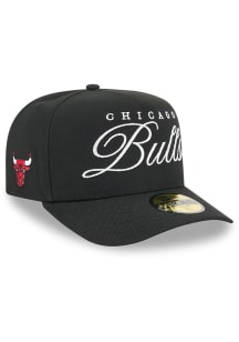 New Era Chicago Bulls Mens Black 2025 NBA Draft A Frame 59FIFTY Fitted Hat