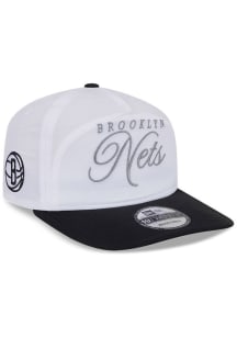 New Era Brooklyn Nets White 2025 NBA Draft Golfer Mens Snapback Hat
