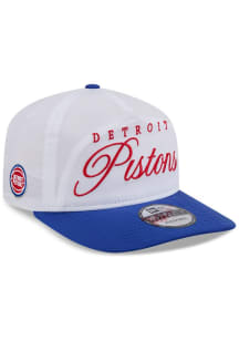 New Era Detroit Pistons White 2025 NBA Draft Golfer Mens Snapback Hat