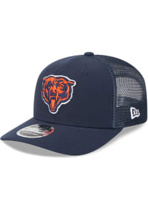 New Era Chicago Bears Team Stretch 9SEVENTY Trucker Adjustable Hat - Navy Blue