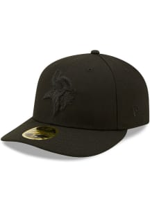 New Era Minnesota Vikings Mens Black Low Profile 59FIFTY Fitted Hat