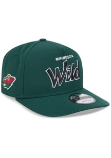 New Era Minnesota Wild Green A Frame Script 9FIFTY Mens Snapback Hat