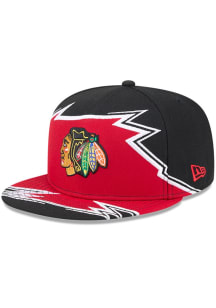 New Era Chicago Blackhawks Mens Red Break 59FIFTY Fitted Hat