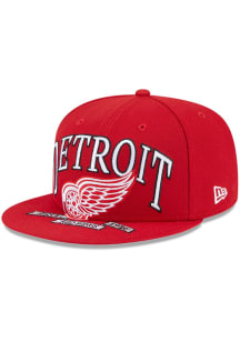 New Era Detroit Red Wings Mens Red Oversized 59FIFTY Fitted Hat