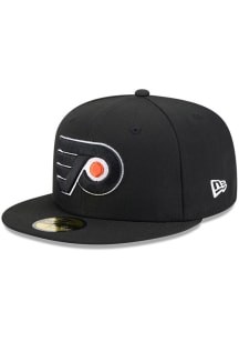 New Era Philadelphia Flyers Mens Black Evergreen 59FIFTY Fitted Hat