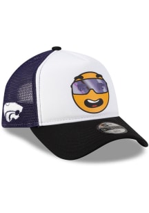 New Era K-State Wildcats White 3T Sunny Smiles Foam Front JR Trucker 9FORTY Youth Adjustable Hat