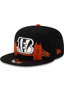New Era Cincinnati Bengals Black Bridge 9FIFTY Mens Snapback Hat