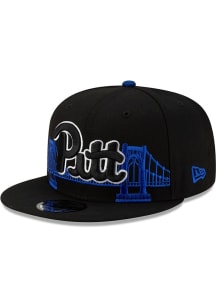 New Era Pitt Panthers Black Bridge 9FIFTY Mens Snapback Hat