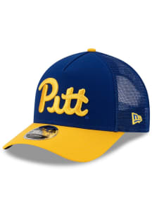 New Era Pitt Panthers Trucker 9FORTY M Crown Adjustable Hat - Blue